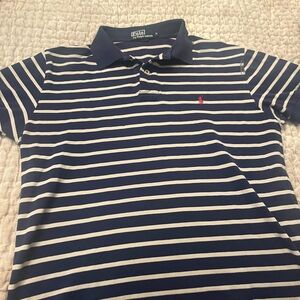 Polo Ralph Lauren Navy Striped Polo Shirt